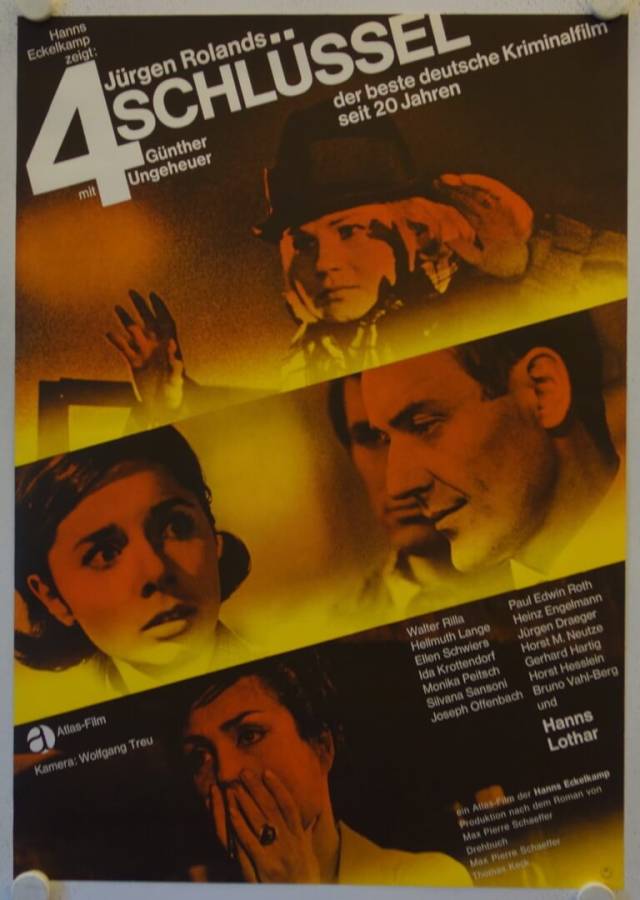 4 Schluessel original release german movie poster
